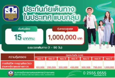 ประกันภัยเดินทางในประเทศ แบบกลุ่ม